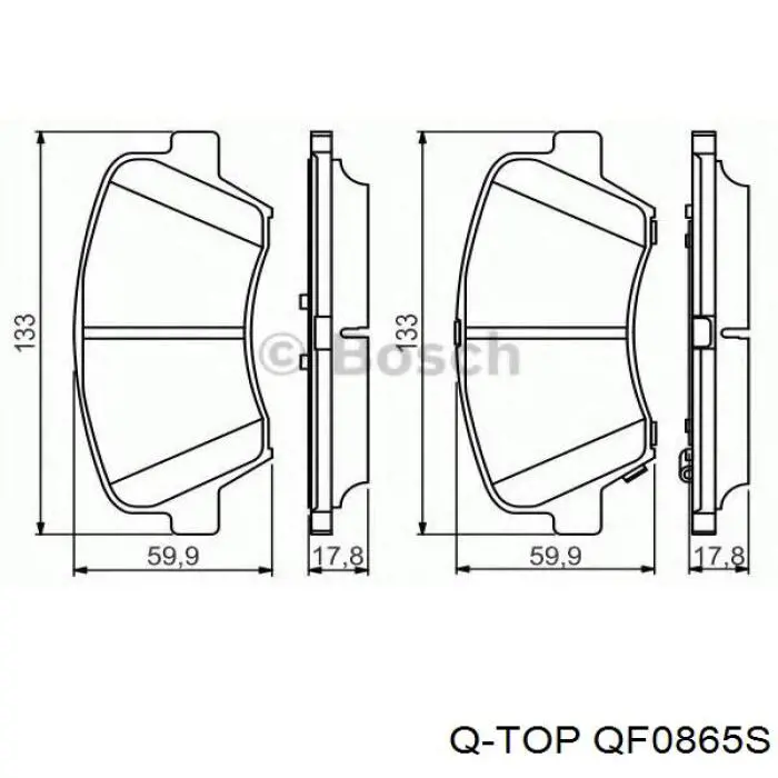 Купить QF0865S Q-top Колодки тормозные