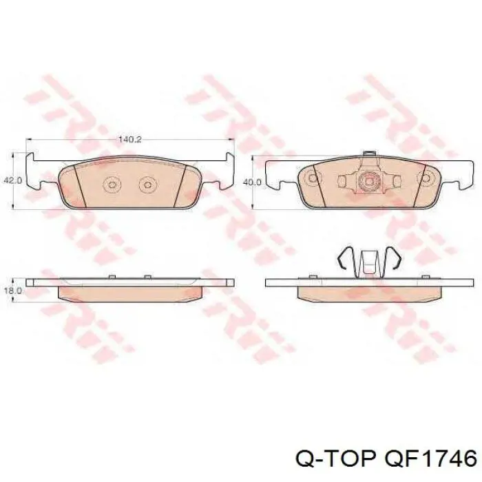 Передние тормозные колодки QF1746 Q-top