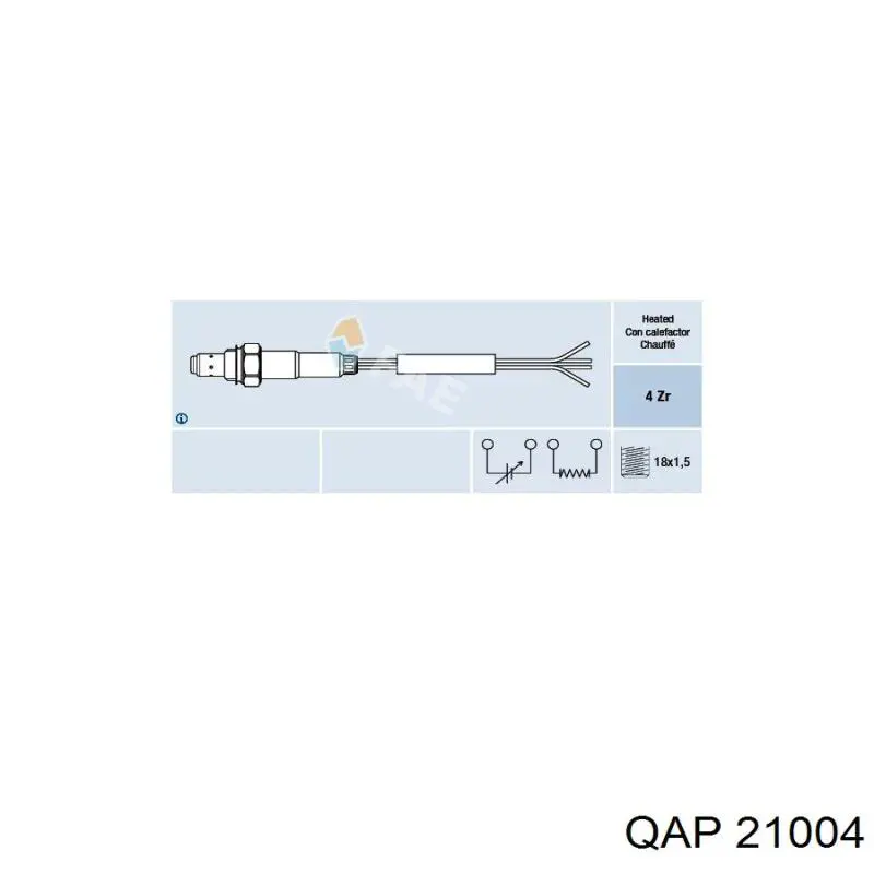 21004 QAP лямбда-зонд, датчик кислорода