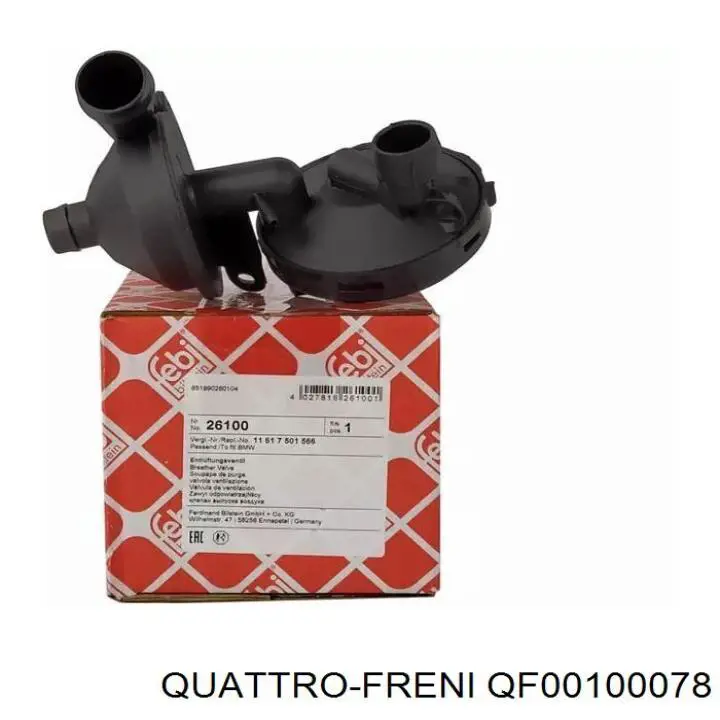 QF00100078 Quattro Freni клапан pcv вентиляции картерных газов