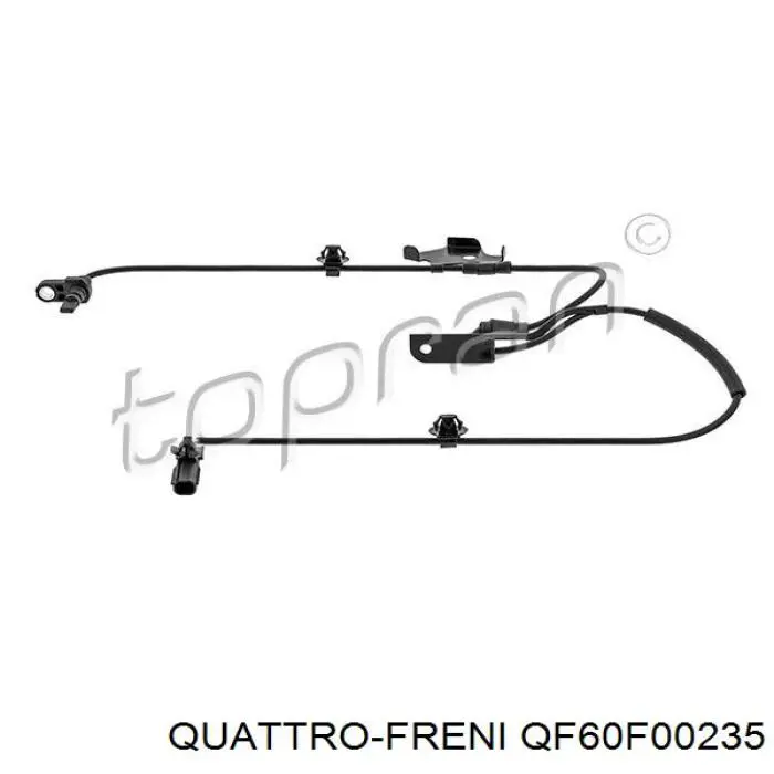 Датчик АБС (ABS) передний левый QF60F00235 Quattro Freni