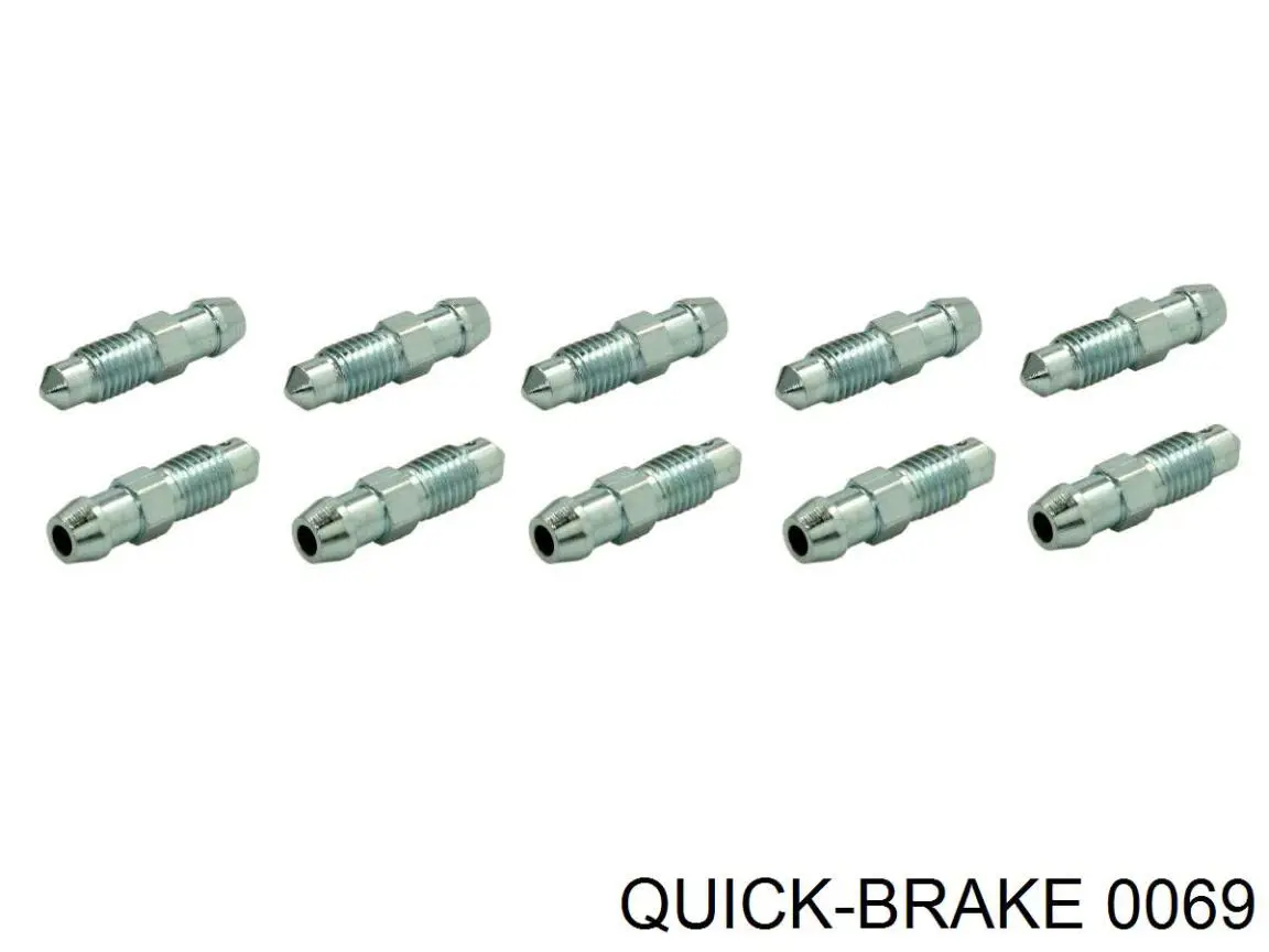 0069 Quick Brake штуцер прокачки суппорта тормозного переднего