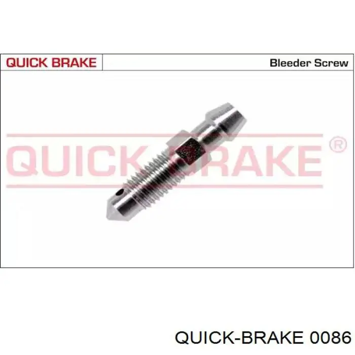 0086 Quick Brake штуцер прокачки суппорта тормозного переднего