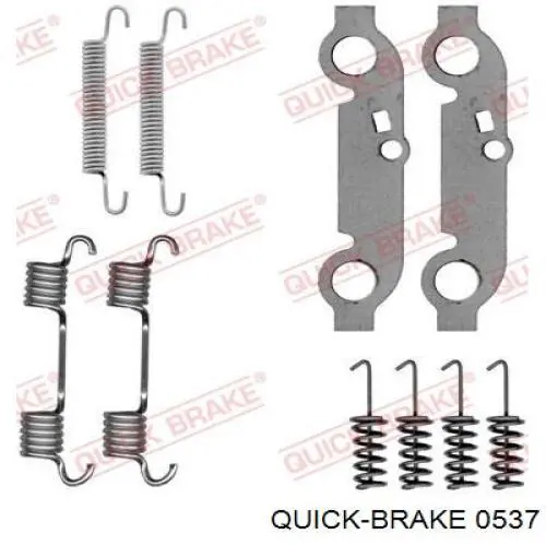 Монтажный комплект задних барабанных колодок 0537 Quick Brake