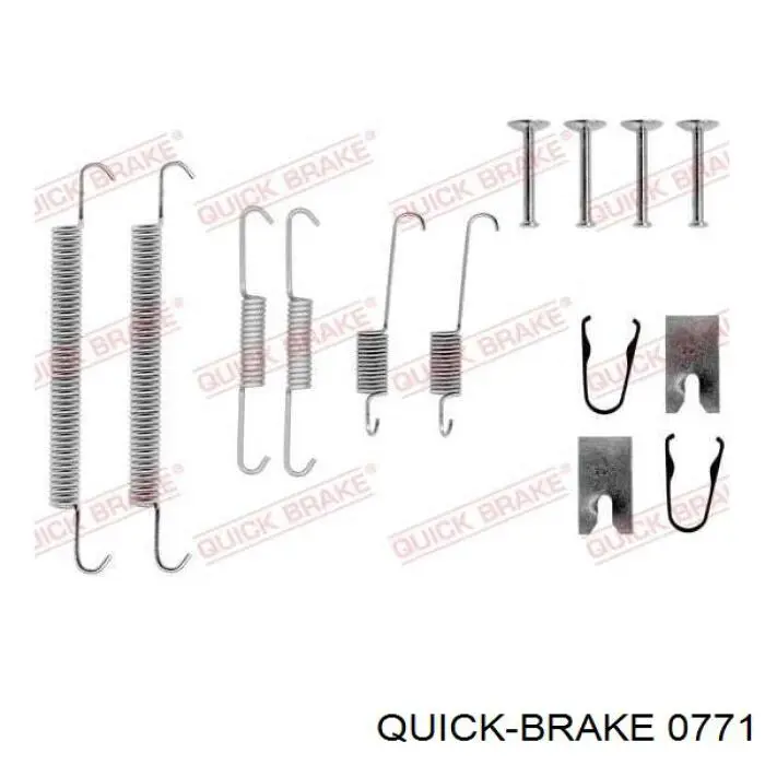 0771 Quick Brake монтажный комплект задних барабанных колодок