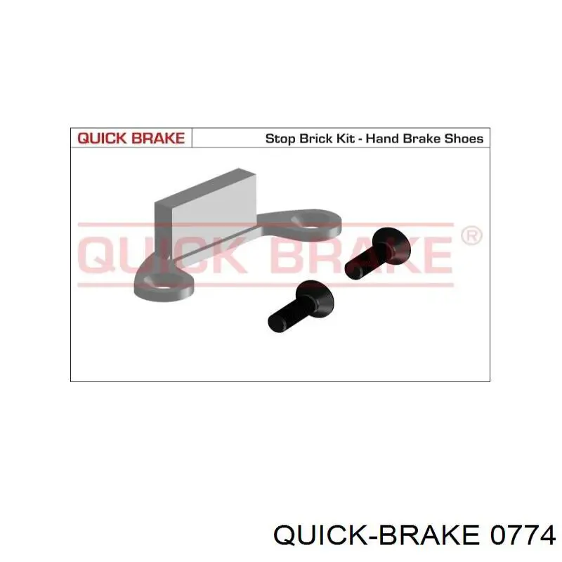 Монтажный комплект задних барабанных колодок 0774 Quick Brake