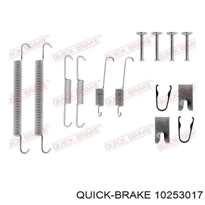 10253017 Quick Brake Механизм подвода (самоподвода) барабанных колодок (разводной ремкомплект)