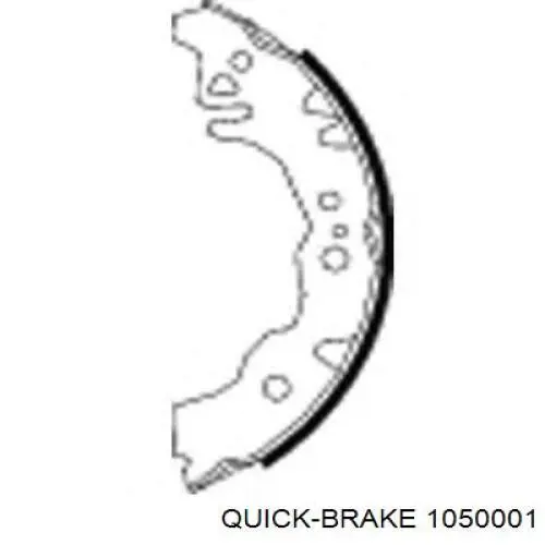 Монтажный комплект задних барабанных колодок Quick Brake 1050001