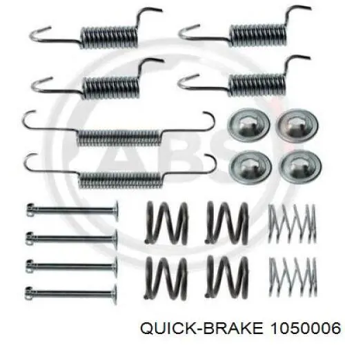 Монтажный комплект задних барабанных колодок 1050006 Quick Brake