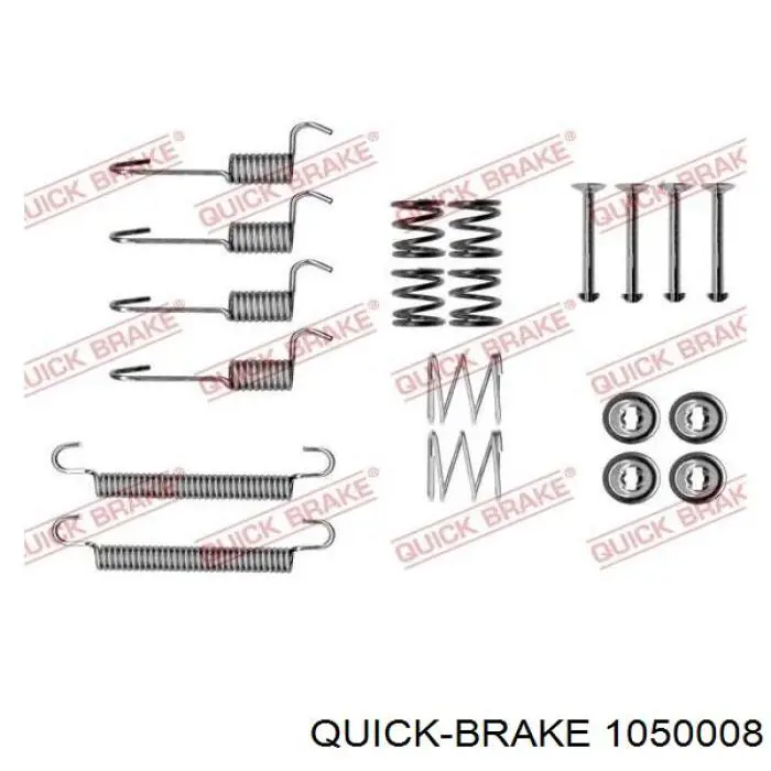 105-0008 Quick Brake kit de montagem das sapatas traseiras de tambor
