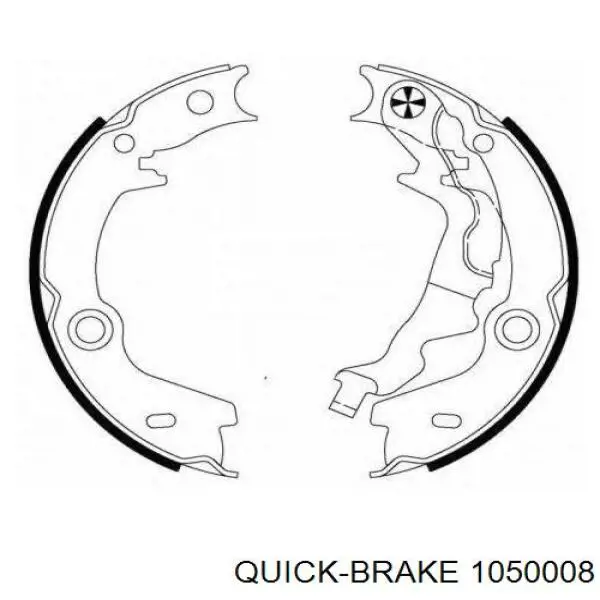 Установочный комплект задних барабанных колодок Quick Brake 1050008 цена, от 5.06 USD