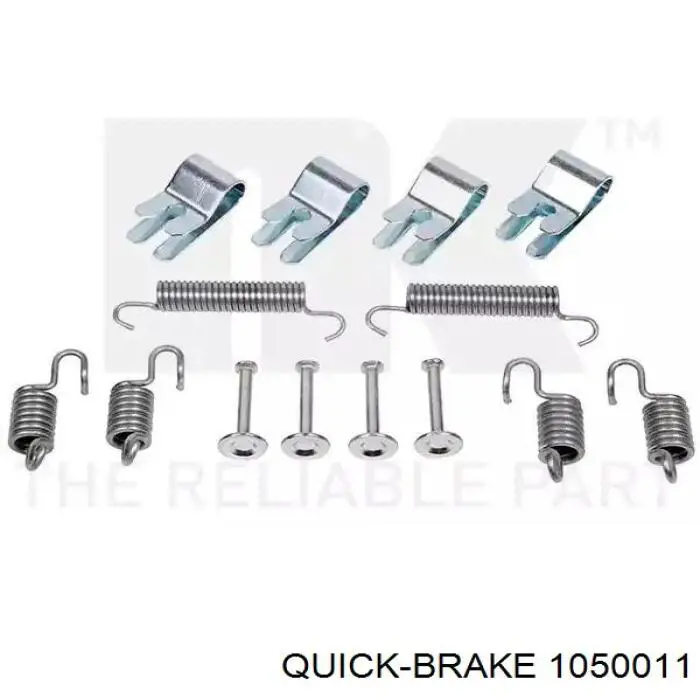 Монтажный комплект задних барабанных колодок Quick Brake 1050011