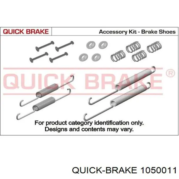 105-0011 Quick Brake kit de montagem das sapatas traseiras de tambor