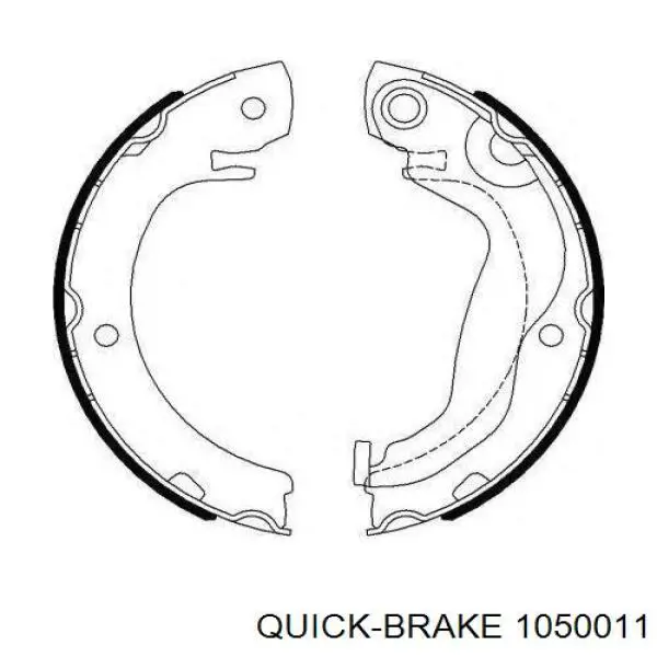 Купить 1050011 Quick Brake Монтажный комплект задних барабанных колодок