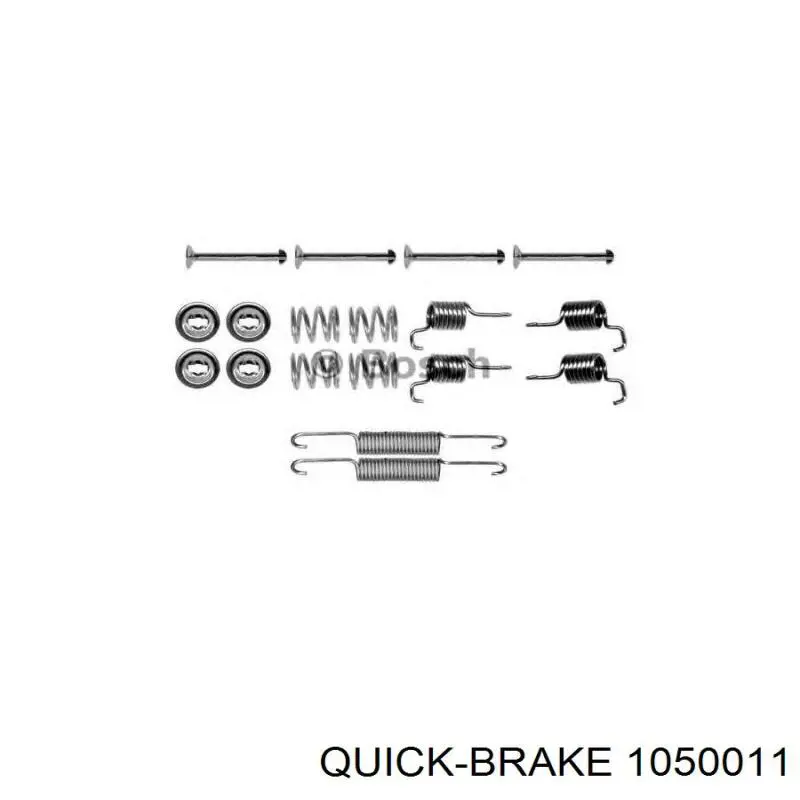 Установочный комплект задних барабанных колодок Quick Brake 1050011 цена, от 4.59 USD