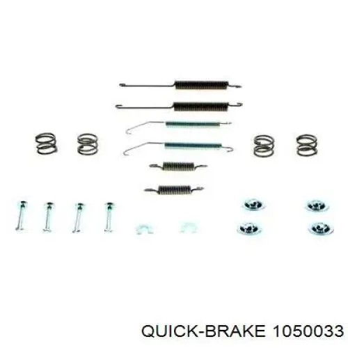 Монтажный комплект задних барабанных колодок 1050033 Quick Brake