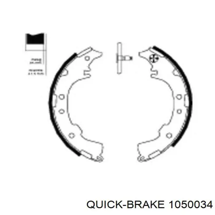 1050034 Quick Brake Ремкомплект тормозов задних