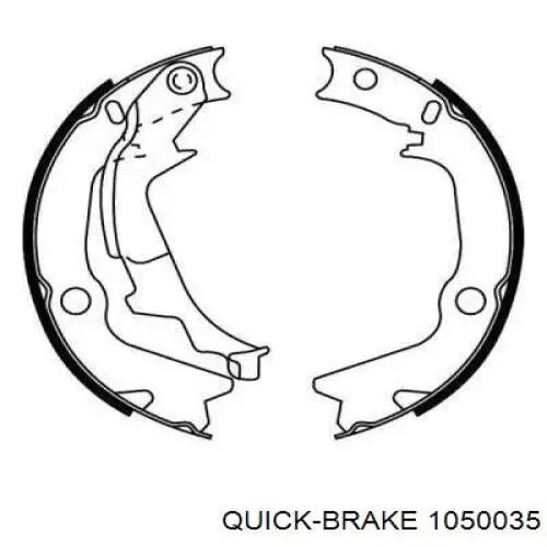 1050035 Quick Brake Комплект монтажный задних барабанных колодок
