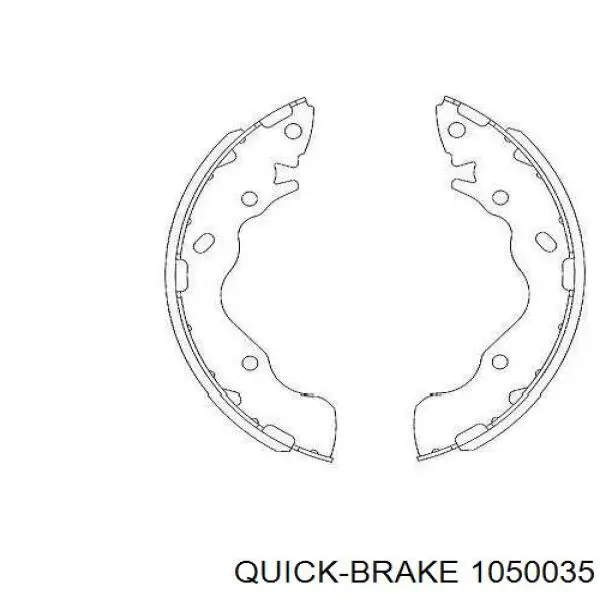 Установочный комплект задних барабанных колодок Quick Brake 1050035 цена, от 6.52 USD