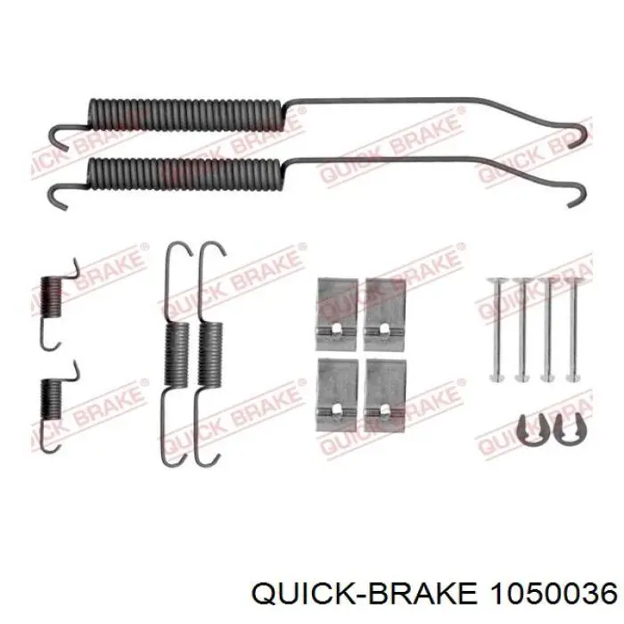 Монтажный комплект задних барабанных колодок 1050036 Quick Brake