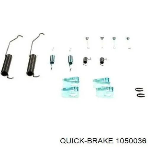 Установочный комплект задних барабанных колодок Quick Brake 1050036 цена, от 11.87 USD