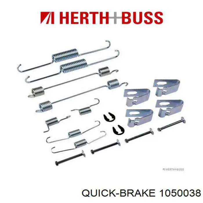 1050038 Quick Brake Комплект монтажный задних барабанных колодок