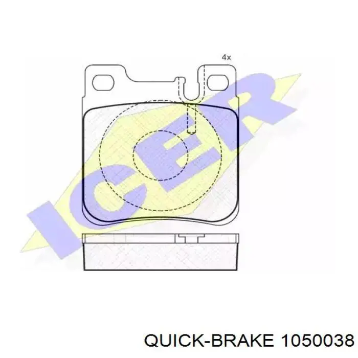 Установочный комплект задних барабанных колодок Quick Brake 1050038 цена, от 11.36 USD