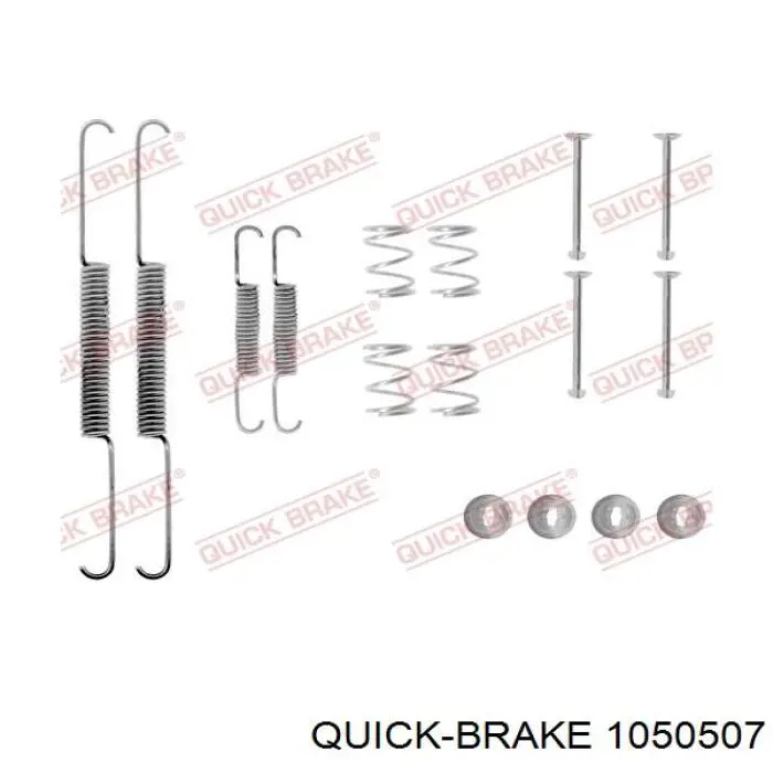 1050507 Quick Brake Комплект монтажный задних барабанных колодок