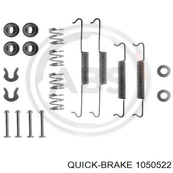 Установочный комплект задних барабанных колодок Quick Brake 1050522 цена, от 12.77 USD