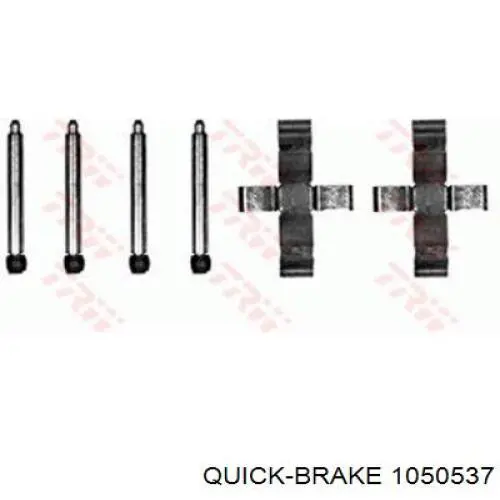 Монтажный комплект задних барабанных колодок 1050537 Quick Brake