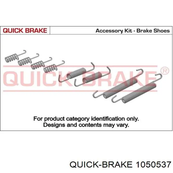 1050537 Quick Brake kit de montagem das sapatas traseiras de tambor