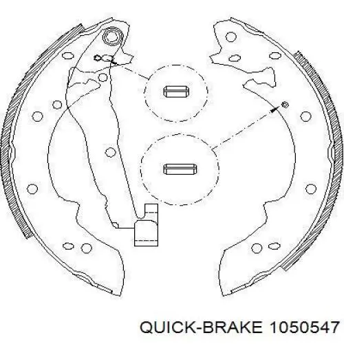 Монтажний комплект задніх барабанних колодок 1050547 Quick Brake