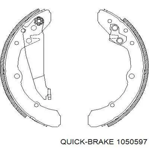 Монтажный комплект задних барабанных колодок Quick Brake 1050597
