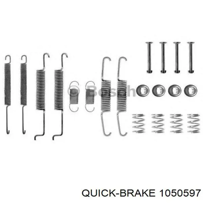 105-0597 Quick Brake kit de montagem das sapatas traseiras de tambor