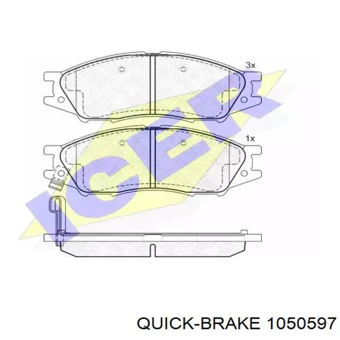 Установочный комплект задних барабанных колодок Quick Brake 1050597 цена, от 6.30 USD