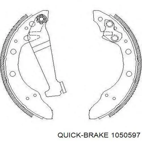 Купить 1050597 Quick Brake Монтажный комплект задних барабанных колодок