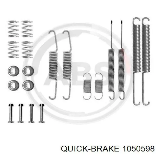 105-0598 Quick Brake монтажный комплект задних барабанных колодок