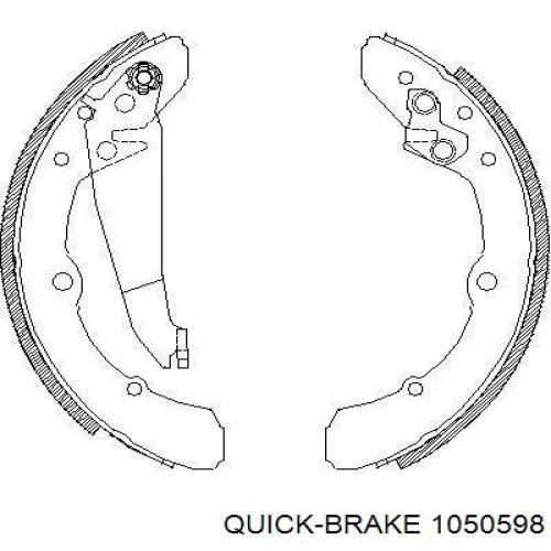 Установочный комплект задних барабанных колодок Quick Brake 1050598 цена, от 8.60 USD