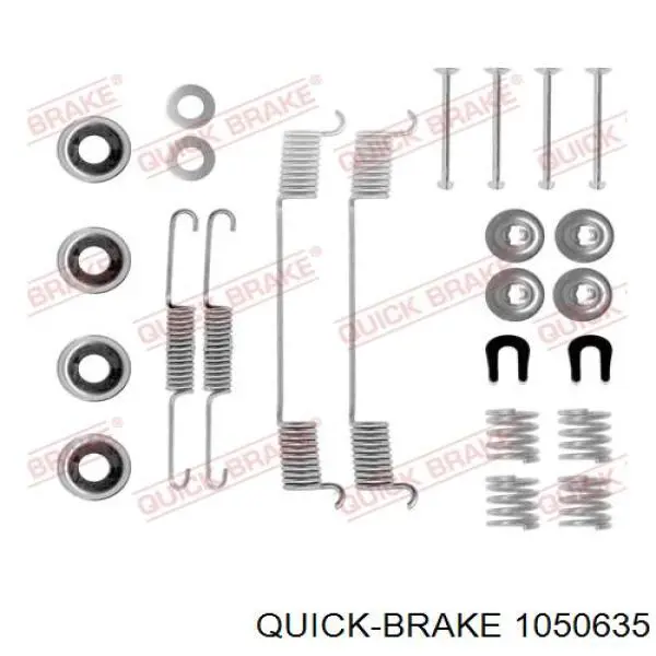 105-0635 Quick Brake монтажный комплект задних барабанных колодок
