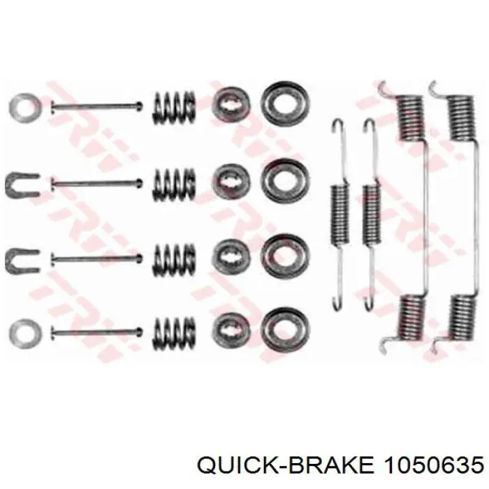 Установочный комплект задних барабанных колодок Quick Brake 1050635 цена, от 9.72 USD