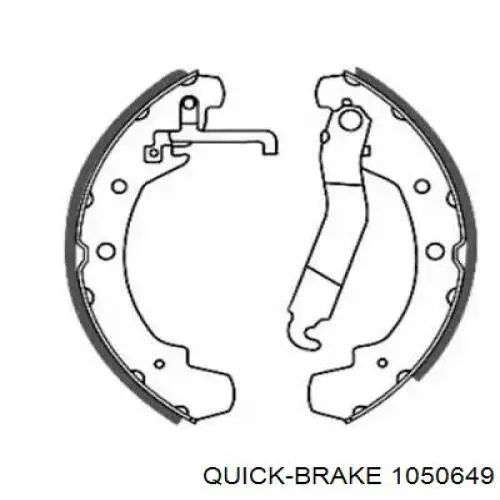 105-0649 Quick Brake монтажный комплект задних барабанных колодок