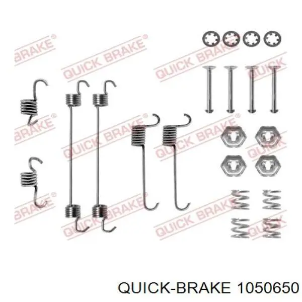 Монтажный комплект задних барабанных колодок 1050650 Quick Brake