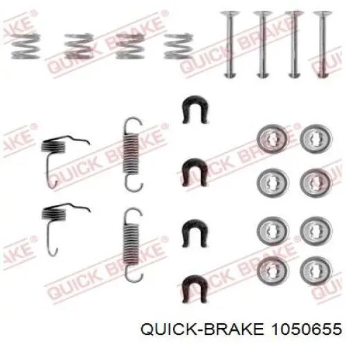 Монтажный комплект задних барабанных колодок 1050655 Quick Brake