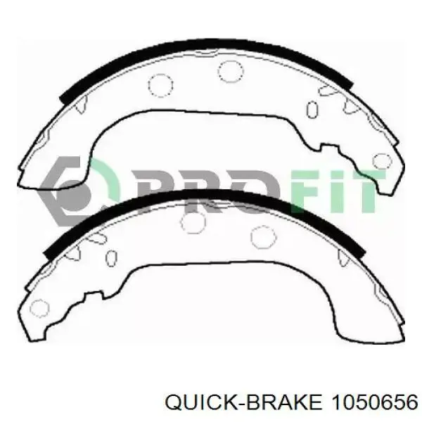 Монтажный комплект задних барабанных колодок 1050656 Quick Brake