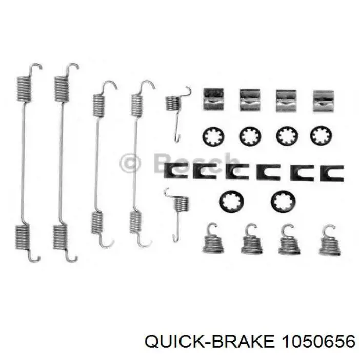 Монтажный комплект задних барабанных колодок 1050656 Quick Brake