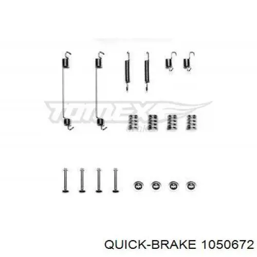 Монтажный комплект задних барабанных колодок Quick Brake 1050672