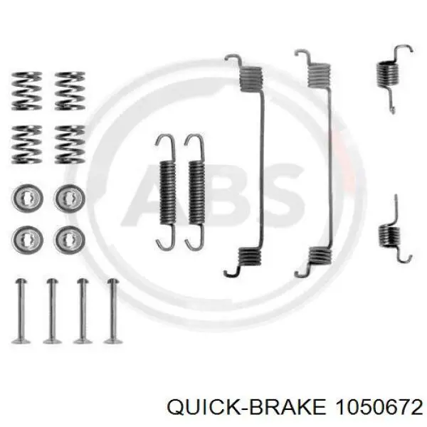 105-0672 Quick Brake kit de montagem das sapatas traseiras de tambor