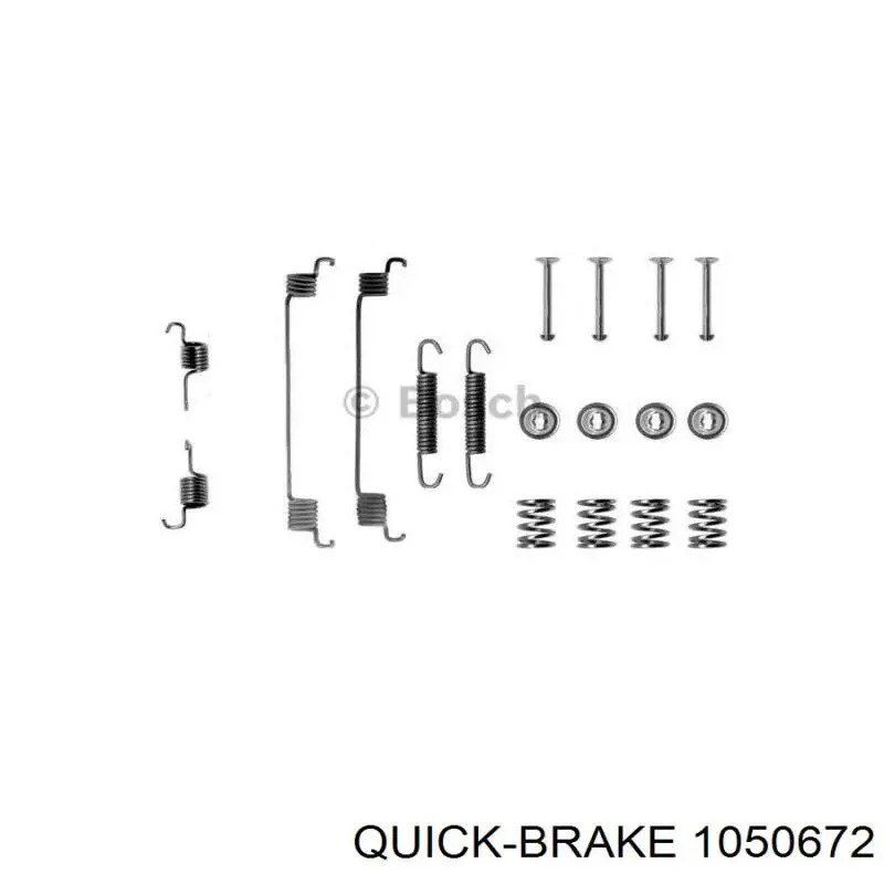 Монтажный комплект задних барабанных колодок 1050672 Quick Brake