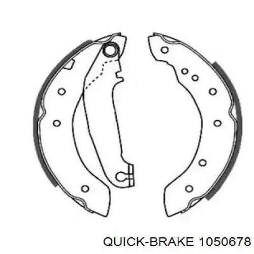 Монтажный комплект задних барабанных колодок 1050678 Quick Brake