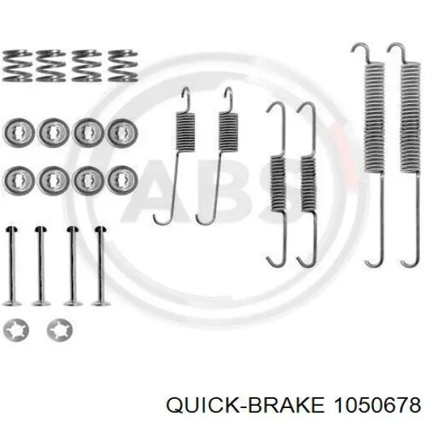 105-0678 Quick Brake kit de montagem das sapatas traseiras de tambor